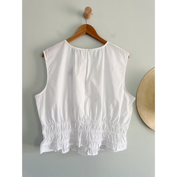 J.Crew | NWT Hyacinth top in cotton poplin in White | Sz XL - Picture 8 of 10